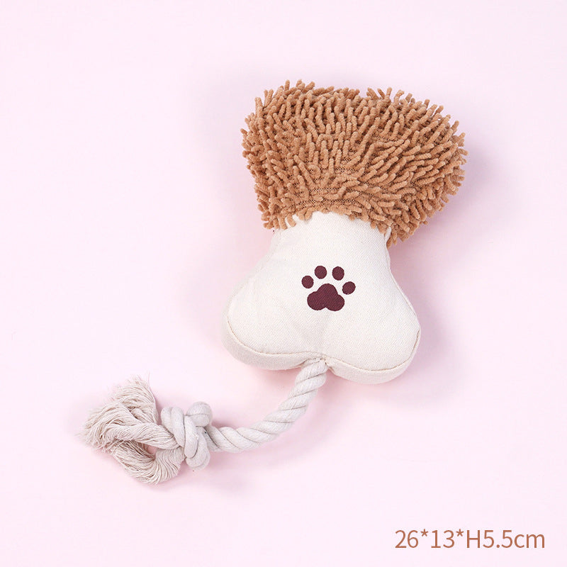 KFX-1222845 Durable Cotton Rope Dog Toy with Sound, Molar Teeth Cleaning & Knot Training Features