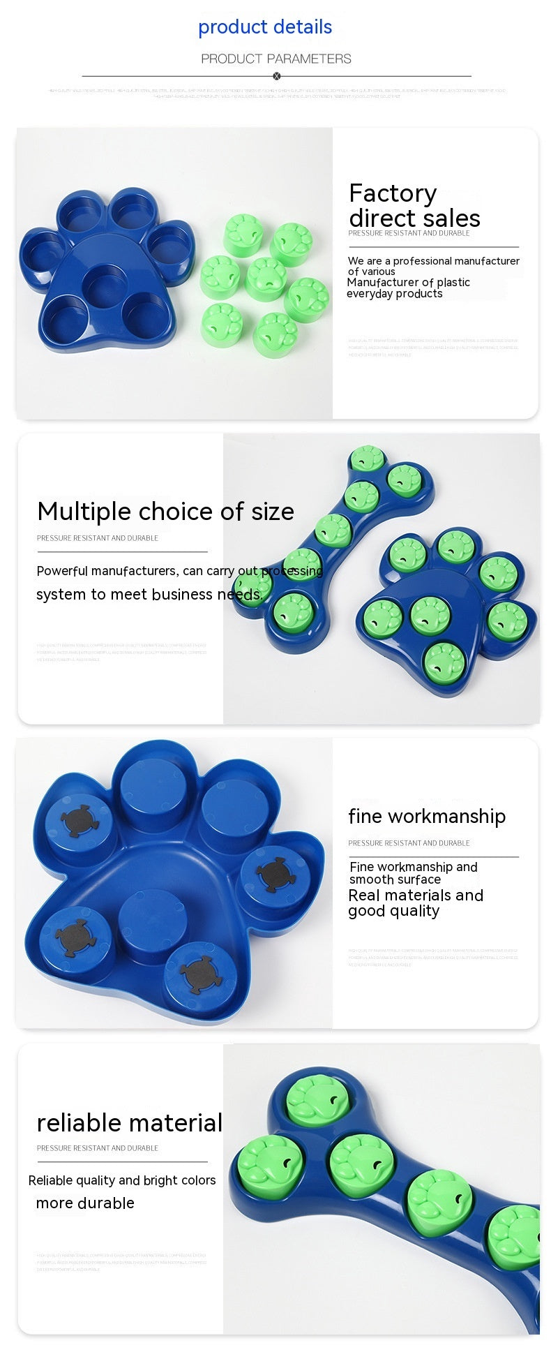 KFX-1223357 Anti-Choke Dog Toys in Claw and Bone Shapes - Durable Plastic Pet Tableware
