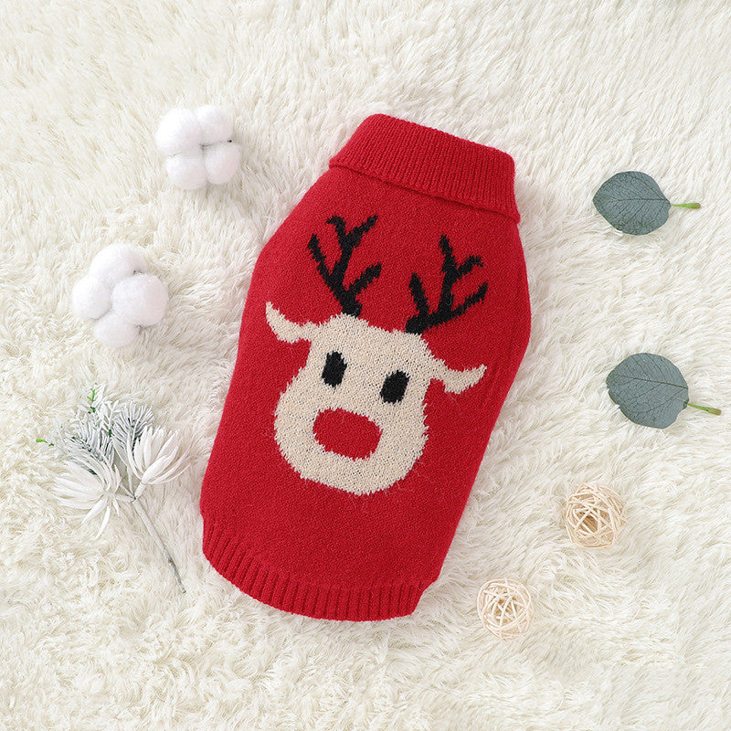 KFX-1223741 Festive Red and Green Dog Sweater for Holiday Cheer