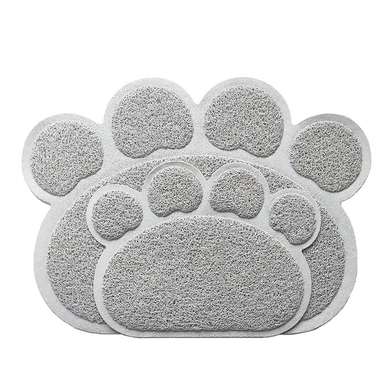 KFX-1225021 Splash-Proof Cat Litter Mat with Cat's Paw Design – Durable and Easy to Clean