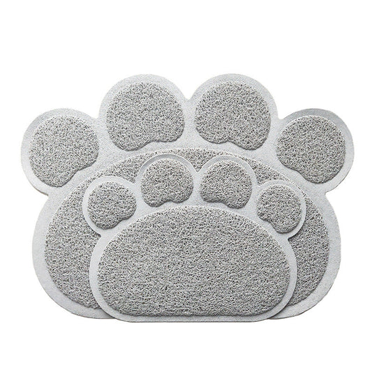 KFX-1225021 Splash-Proof Cat Litter Mat with Cat's Paw Design – Durable and Easy to Clean