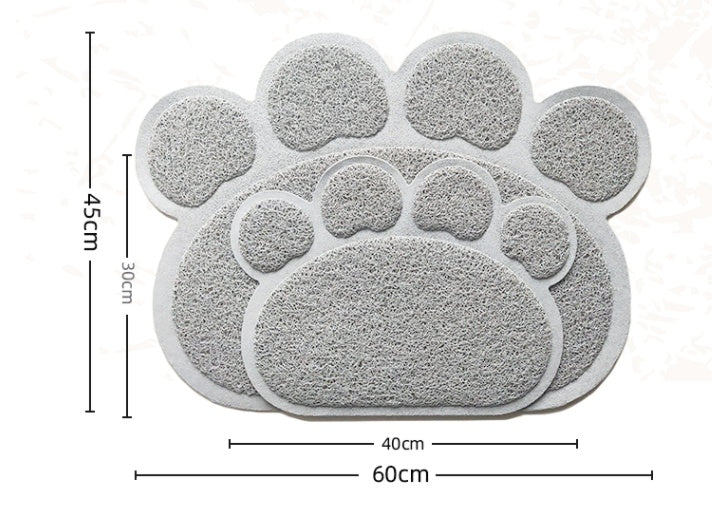 KFX-1225021 Splash-Proof Cat Litter Mat with Cat's Paw Design – Durable and Easy to Clean