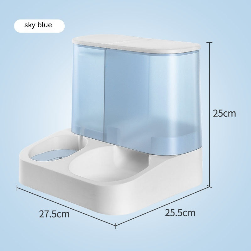 KFX-1229117 Automatic Pet Feeder with Bowl - Smart Feeding Solution for Cats in Gray, Pink, Blue