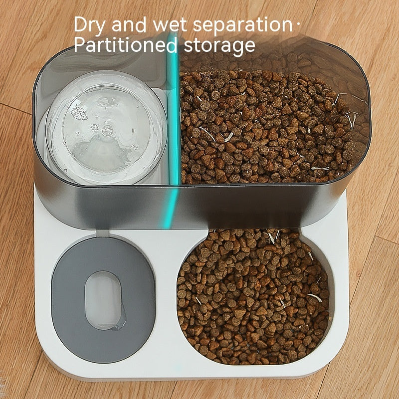 KFX-1229117 Automatic Pet Feeder with Bowl - Smart Feeding Solution for Cats in Gray, Pink, Blue