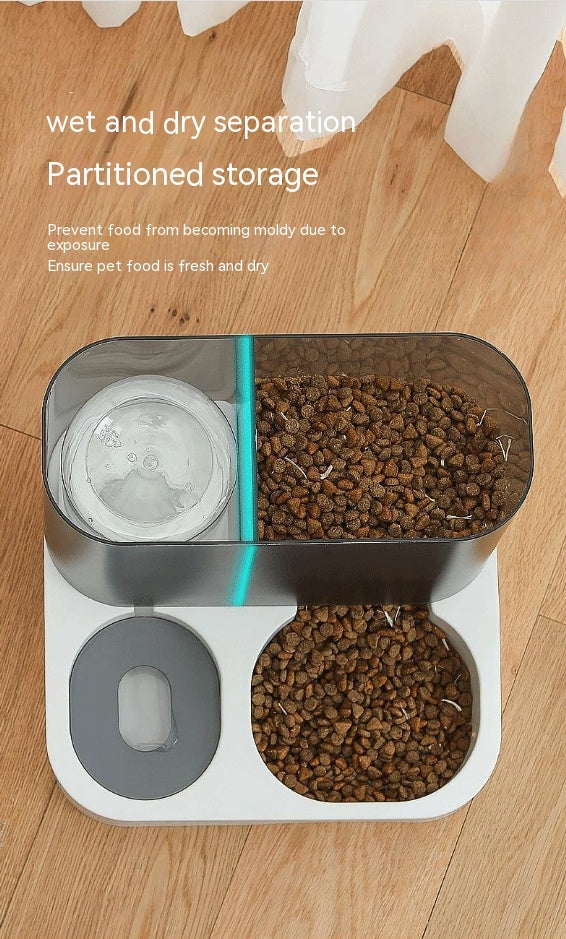KFX-1229117 Automatic Pet Feeder with Bowl - Smart Feeding Solution for Cats in Gray, Pink, Blue