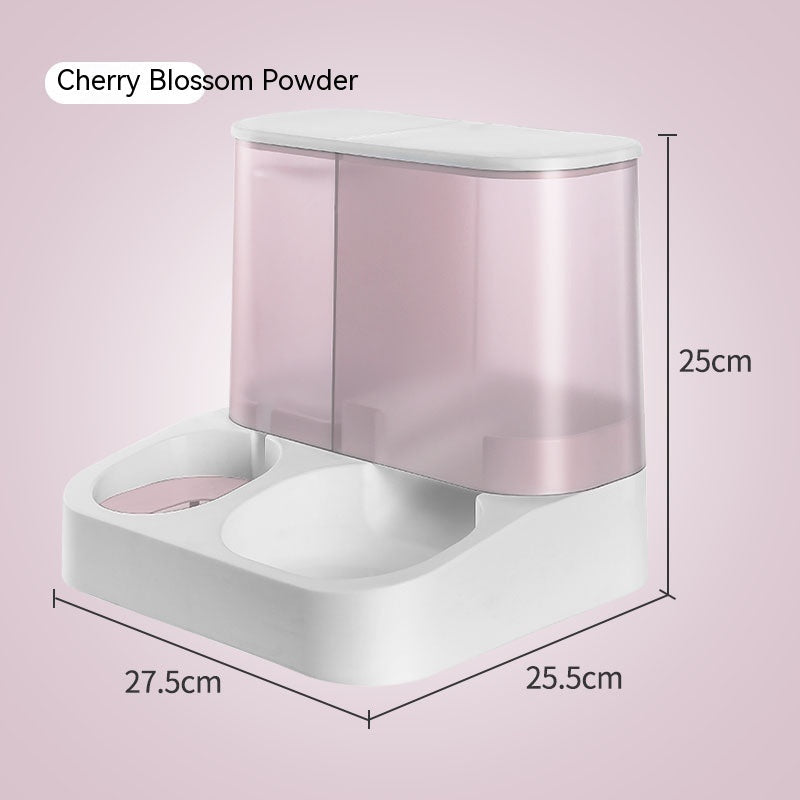 KFX-1229117 Automatic Pet Feeder with Bowl - Smart Feeding Solution for Cats in Gray, Pink, Blue