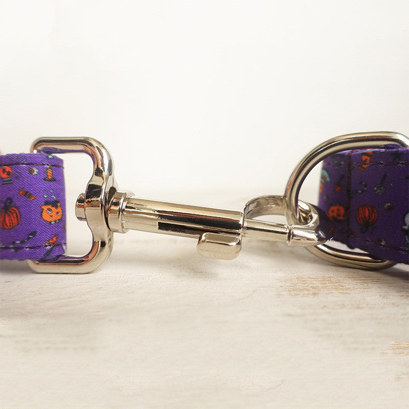 KFX-1230909 Purple Halloween Pet Set Dog Collar for Fashionable Pets