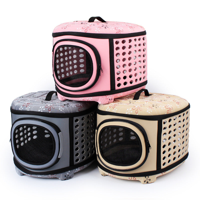 KFX-1231165 Portable Foldable EVA Handbag for Easy Pet Travel - Ideal for Dogs and Cats