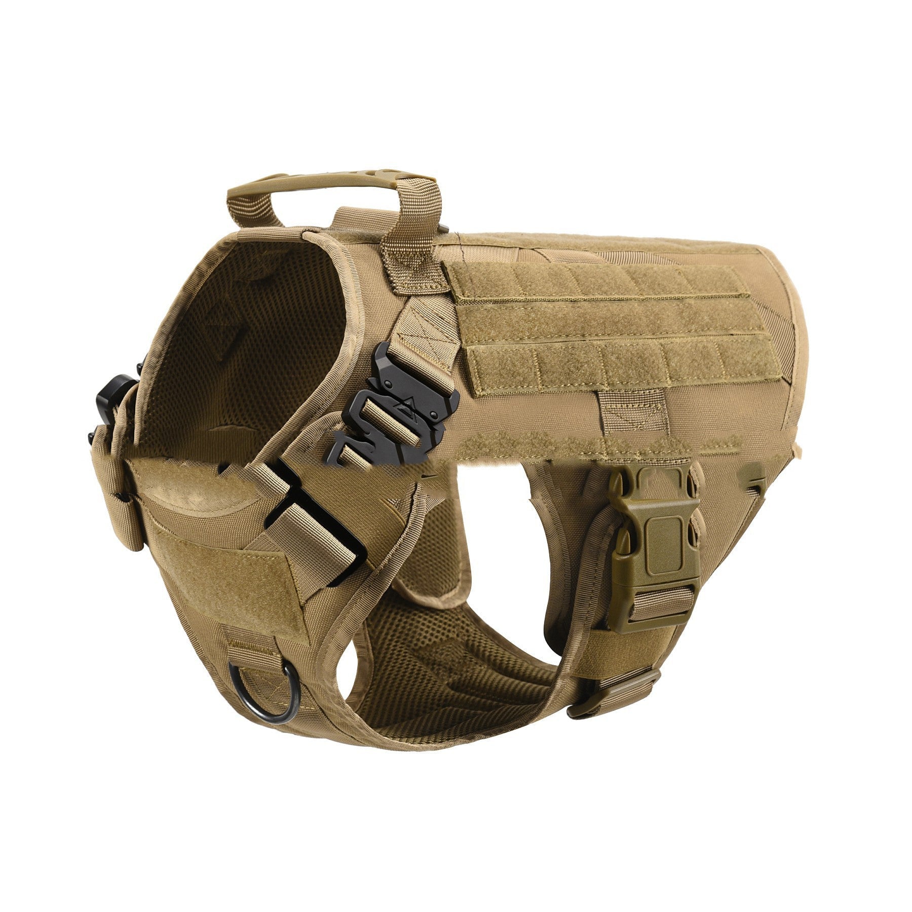 KFX-1234493 Tactical Elastic Leash and Harness Set for Pets - Nylon, Multiple Colors Available