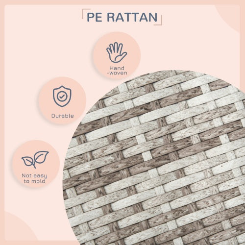 KFX-1234749 PawHut Rattan Dog House with Canopy and Waterproof Mat for Small to Medium Dogs