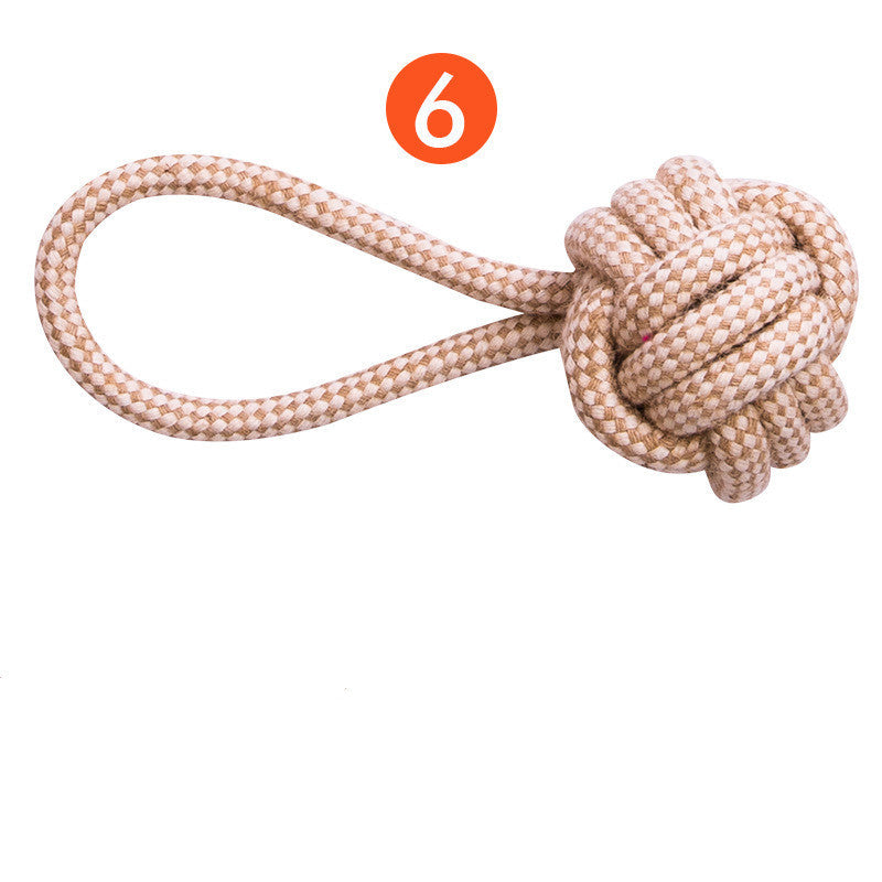 KFX-1235517 Cotton Rope Tooth Cleaning Toy for Puppies – Effective Molar and Teething Fun