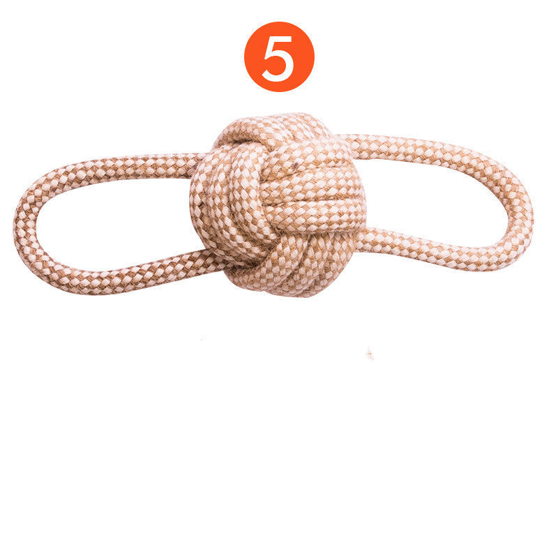 KFX-1235517 Cotton Rope Tooth Cleaning Toy for Puppies – Effective Molar and Teething Fun