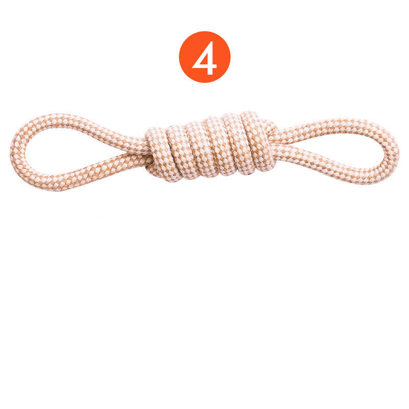 KFX-1235517 Cotton Rope Tooth Cleaning Toy for Puppies – Effective Molar and Teething Fun