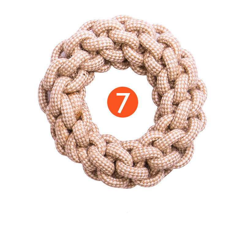 KFX-1235517 Cotton Rope Tooth Cleaning Toy for Puppies – Effective Molar and Teething Fun