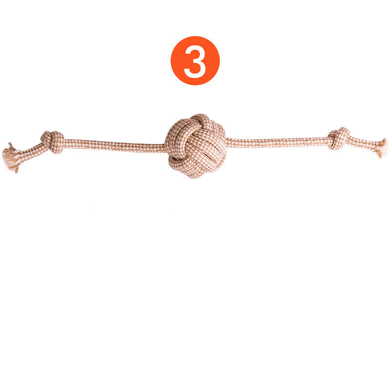 KFX-1235517 Cotton Rope Tooth Cleaning Toy for Puppies – Effective Molar and Teething Fun
