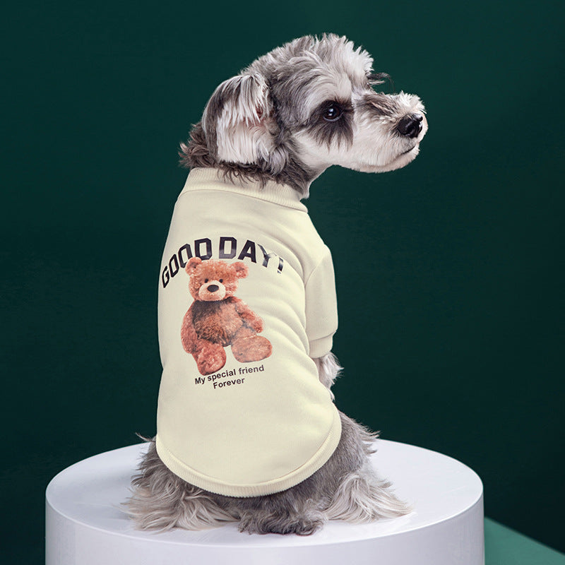 KFX-1239741 Thin-Fleece Thermal Sweater for Dogs and Cats - Available in White, Pink, Khaki, Dark Blue, Sizes XS to 2XL