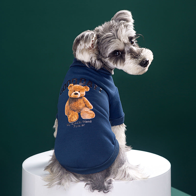 KFX-1239741 Thin-Fleece Thermal Sweater for Dogs and Cats - Available in White, Pink, Khaki, Dark Blue, Sizes XS to 2XL
