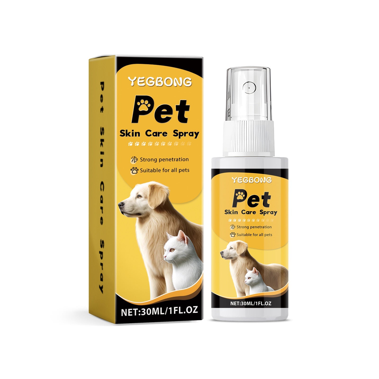 KFX-1240509 Gentle Care Pet Skin Spray for Dogs with Natural Oils and Antibacterial Properties - 30ml