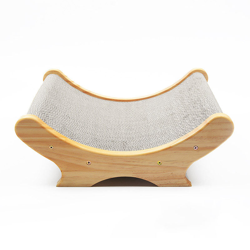 KFX-1240637 U-Shaped Cat Scratching Post and Toy - Corrugated Cardboard Bed for Cats