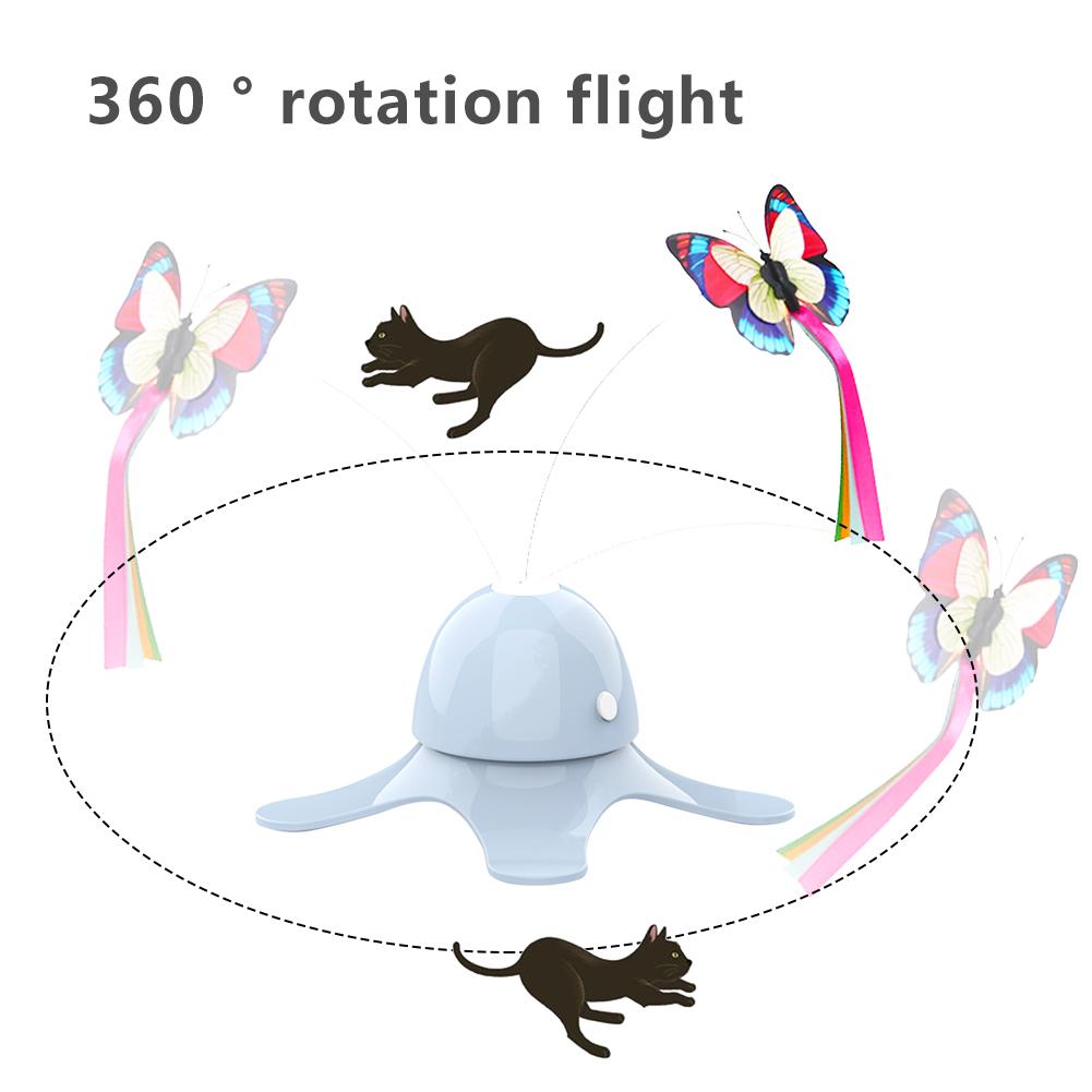 KFX-1241277 Electric Butterfly Cat Toy – Interactive Funny Cat Stick with Motion Feature