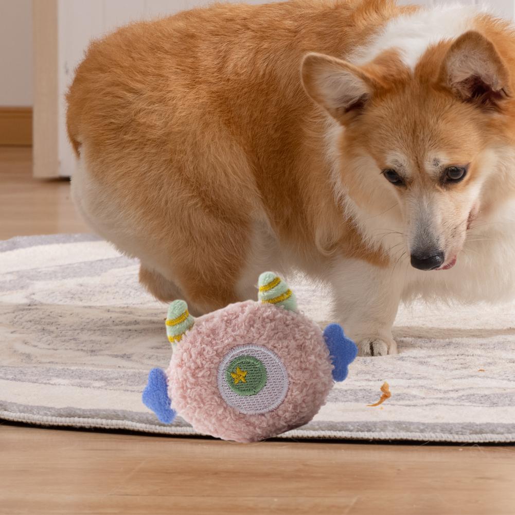 KFX-1241917 Interactive Cartoon Dog Toy with Squeaker for Chewing and Dental Health