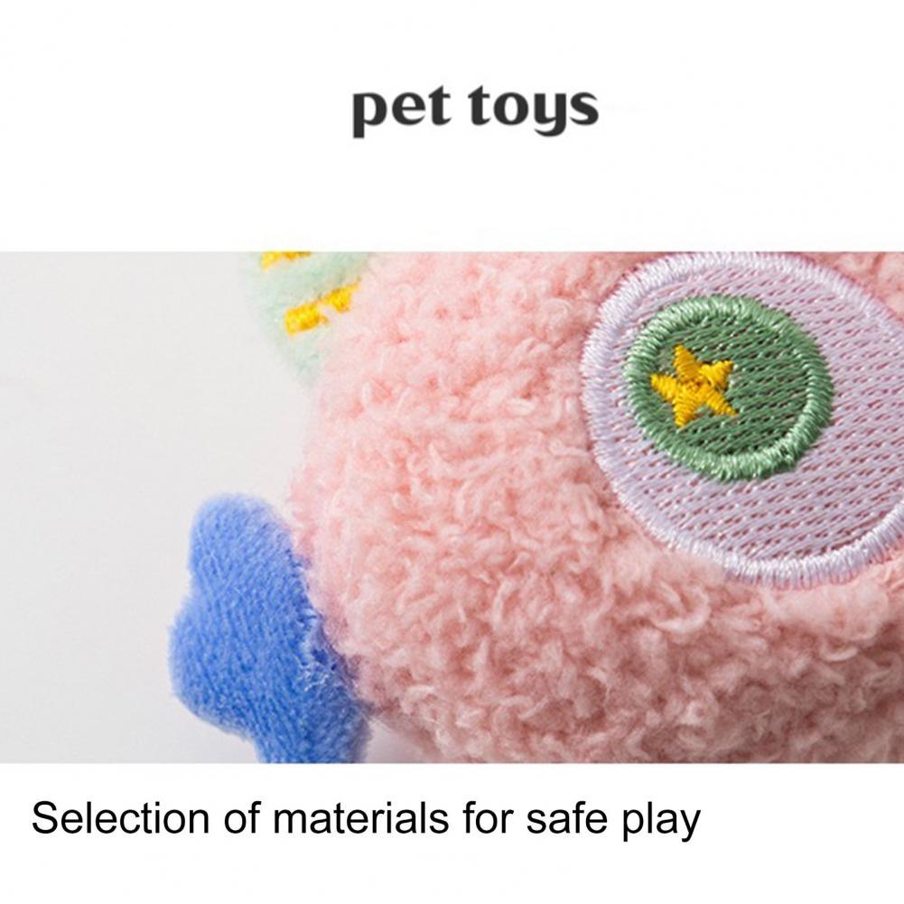 KFX-1241917 Interactive Cartoon Dog Toy with Squeaker for Chewing and Dental Health