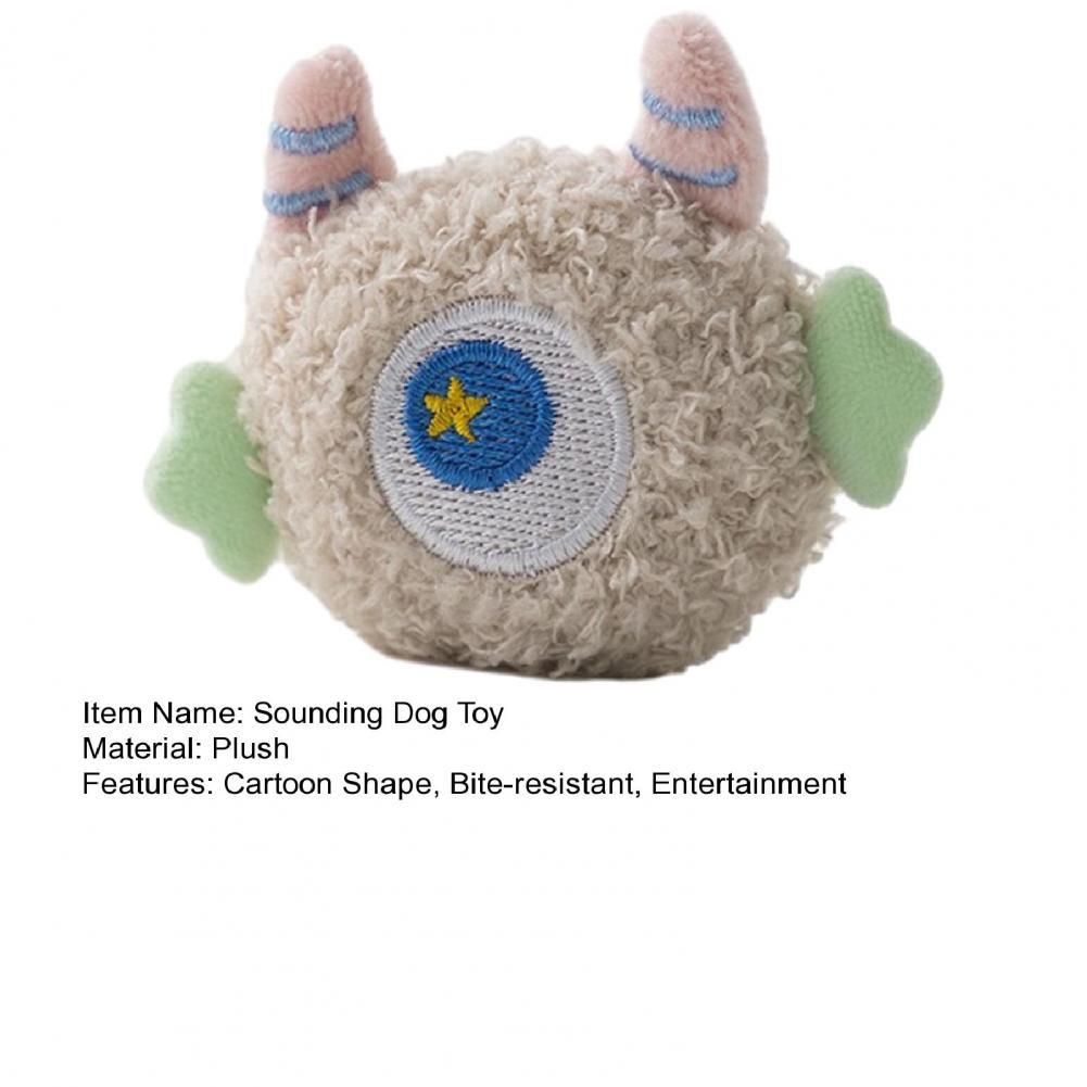 KFX-1241917 Interactive Cartoon Dog Toy with Squeaker for Chewing and Dental Health