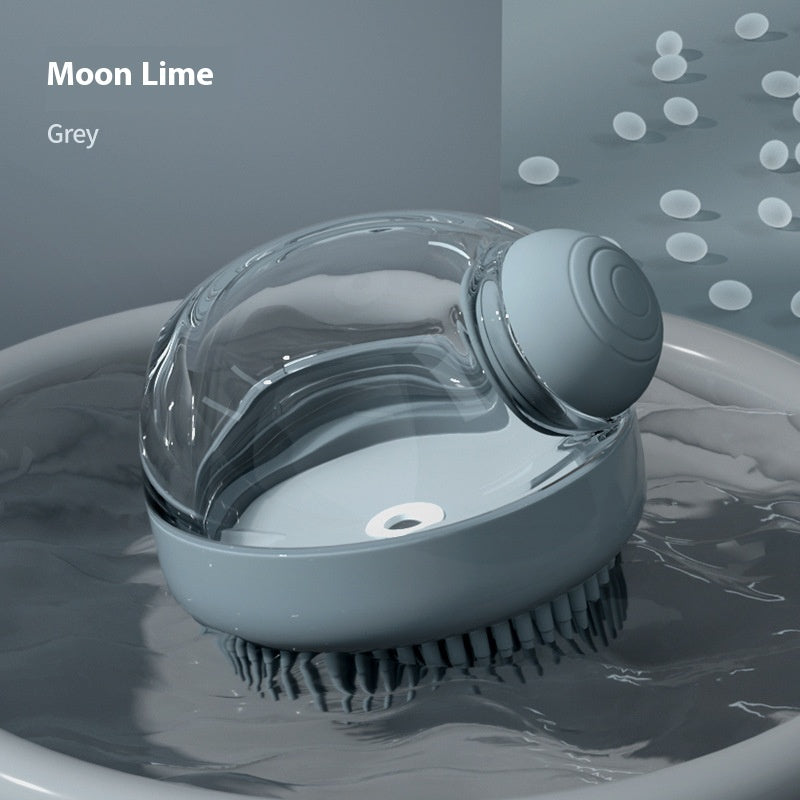 KFX-1242301 Silicone Pet Bath Brush with Liquid Dispenser for Dogs - Multiple Colors Available