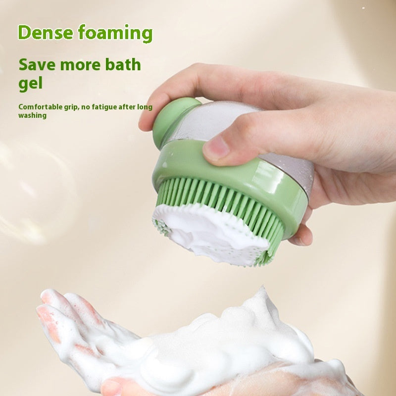 KFX-1242301 Silicone Pet Bath Brush with Liquid Dispenser for Dogs - Multiple Colors Available