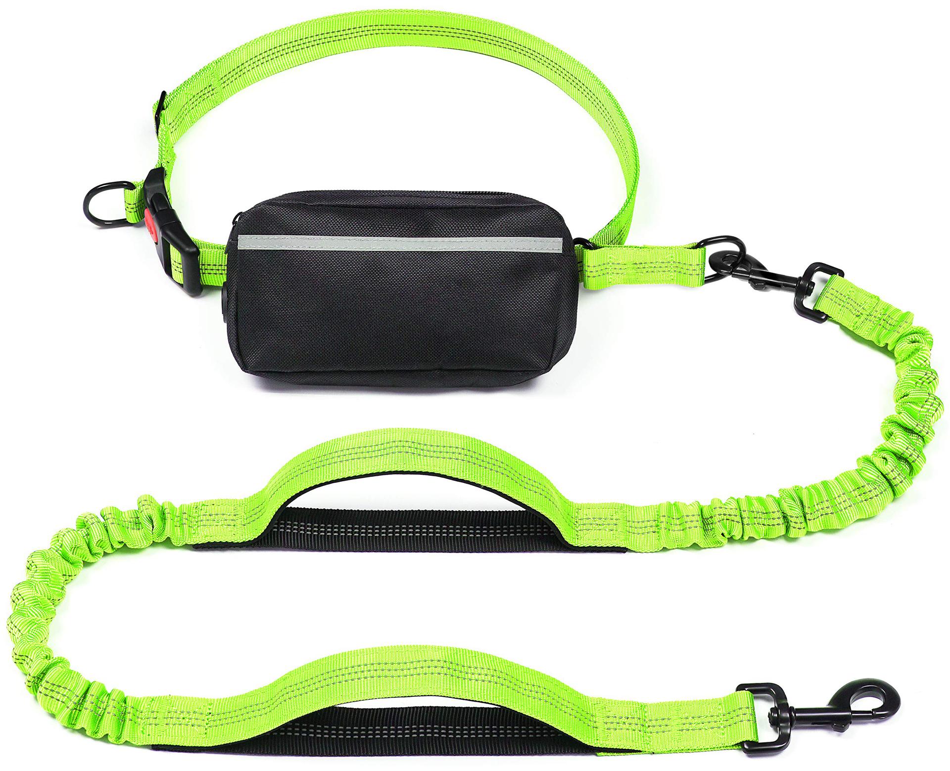 KFX-1244221 Multi-functional Reflective Dog Leash with Waist Pack and Stretch Rope in Multiple Colors