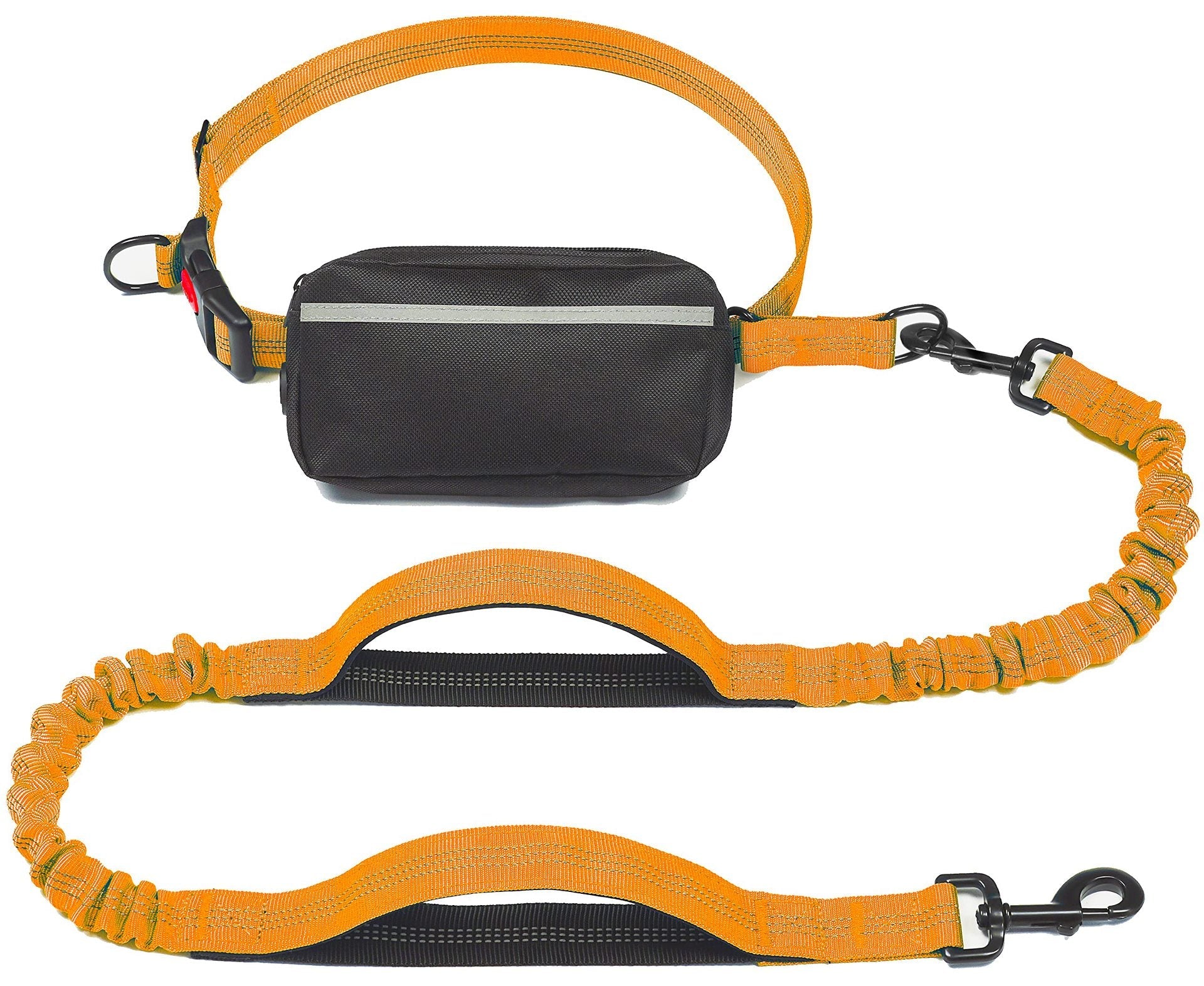 KFX-1244221 Multi-functional Reflective Dog Leash with Waist Pack and Stretch Rope in Multiple Colors