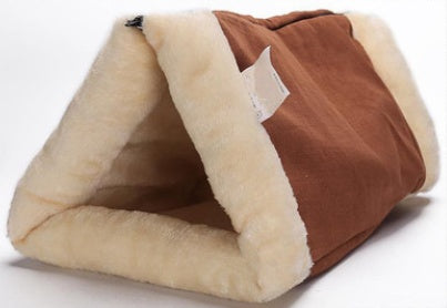 KFX-1244477 Cozy Cat Tunnel Sleeping Bag Nest with Crinkle Sound – Suede and Plush Fabric, 90x75cm