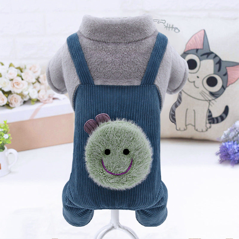 KFX-1244861 Fluffy Plush Cotton Coat for Small Dogs - Bichon, Pomeranian, Chihuahua - Yellow, Pink, Blue Options