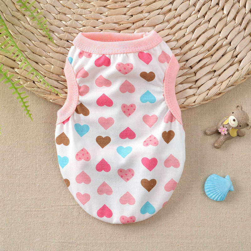 KFX-1246781 Floral Cotton Vest for Small Dogs in Multiple Fun Designs and Sizes