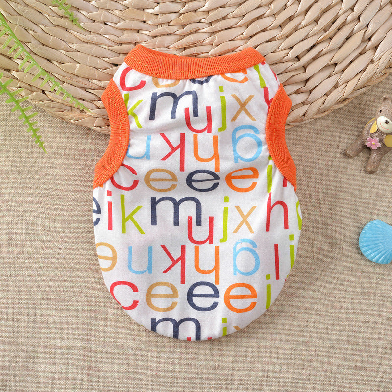 KFX-1246781 Floral Cotton Vest for Small Dogs in Multiple Fun Designs and Sizes