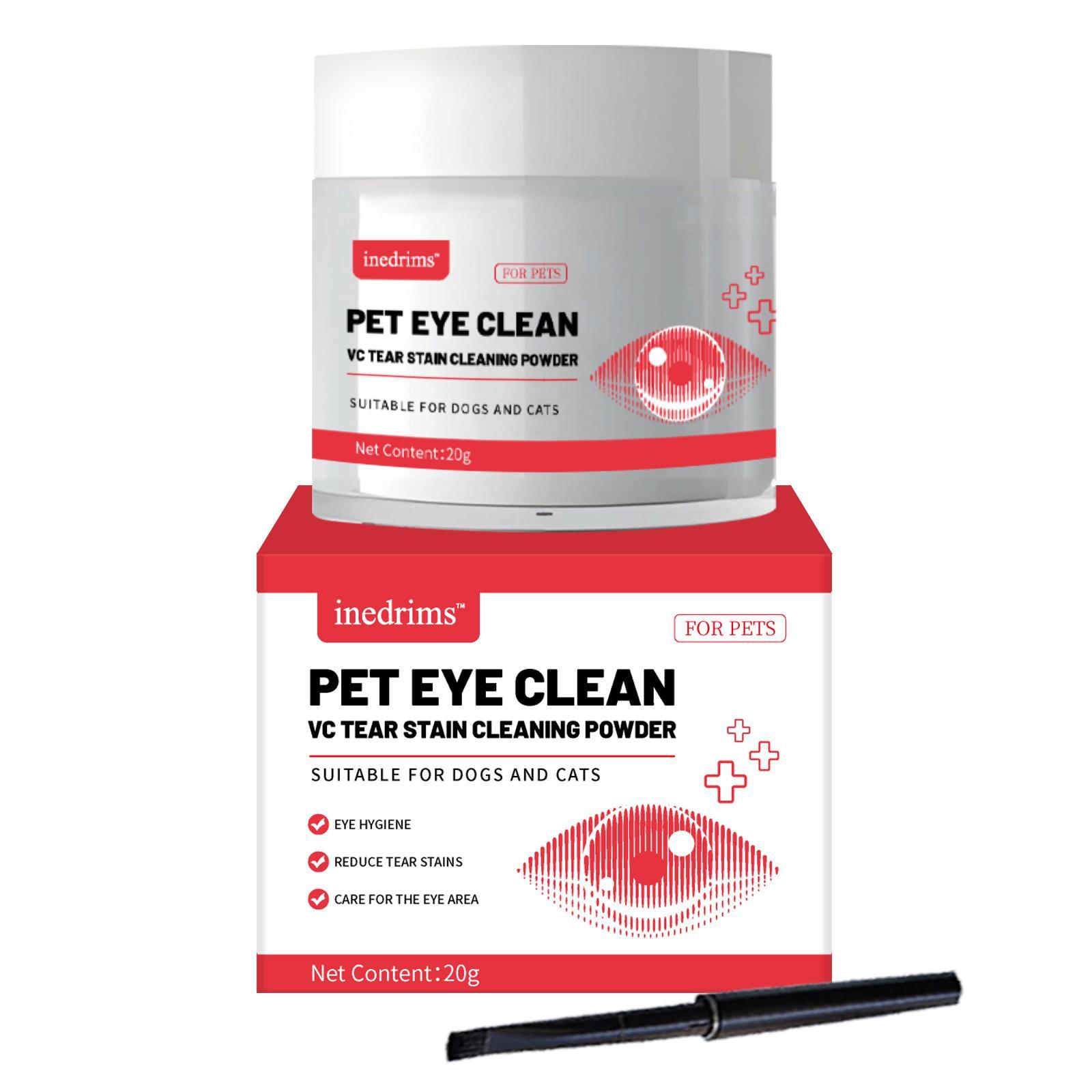 KFX-1248061 Pet Tear Stain Removal Powder for Gentle Eye and Fur Care, Natural Formula for Brightening and Cleaning