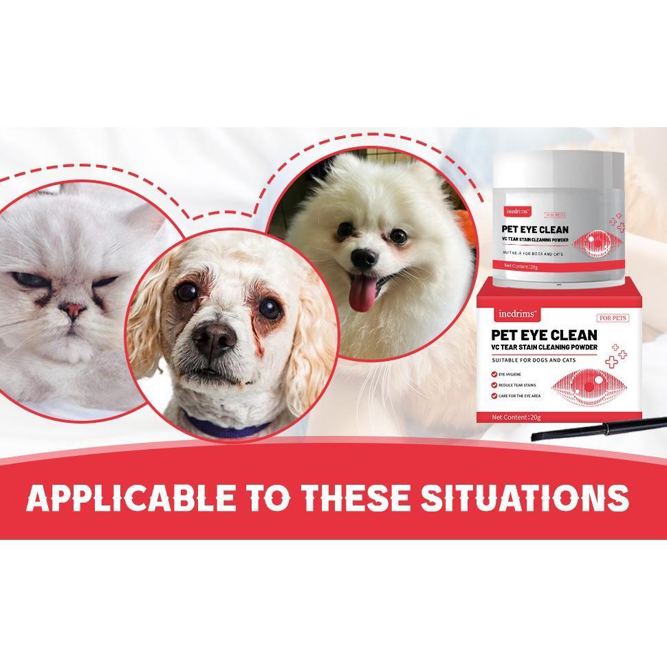KFX-1248061 Pet Tear Stain Removal Powder for Gentle Eye and Fur Care, Natural Formula for Brightening and Cleaning