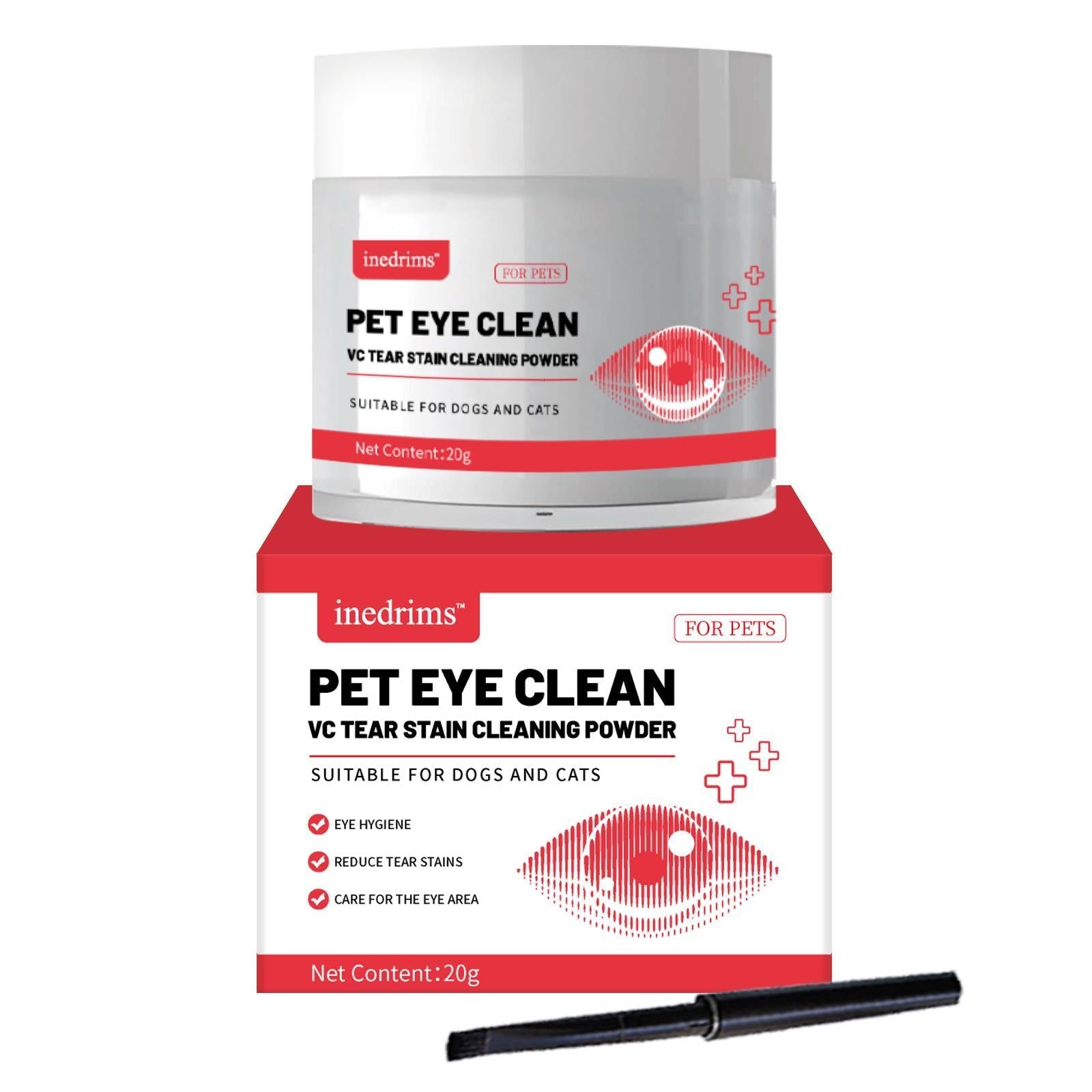 KFX-1248061 Pet Tear Stain Removal Powder for Gentle Eye and Fur Care, Natural Formula for Brightening and Cleaning