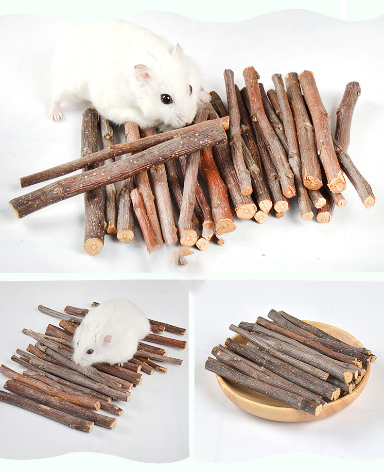 KFX-1248829 Natural Wood Hamster Chewing Toy - Teeth Cleansing Branch Snacks 50G