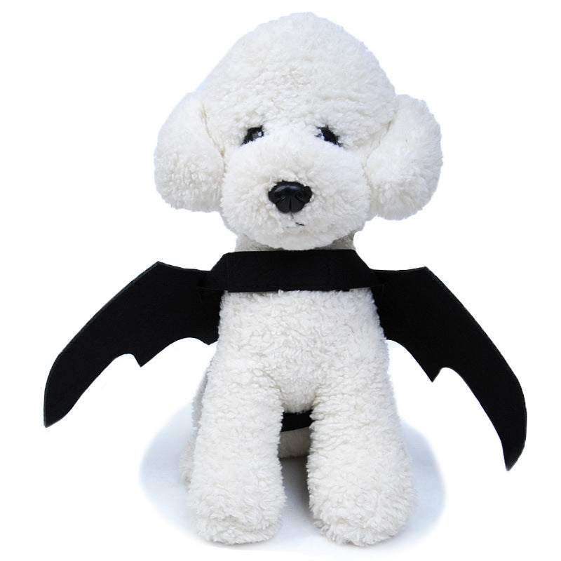 KFX-1250749 Transformative Bat Wings Costume for Small Dogs and Cats in Black Felt Cloth