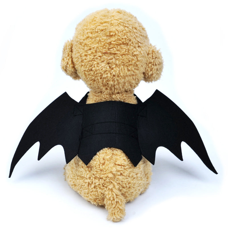 KFX-1250749 Transformative Bat Wings Costume for Small Dogs and Cats in Black Felt Cloth