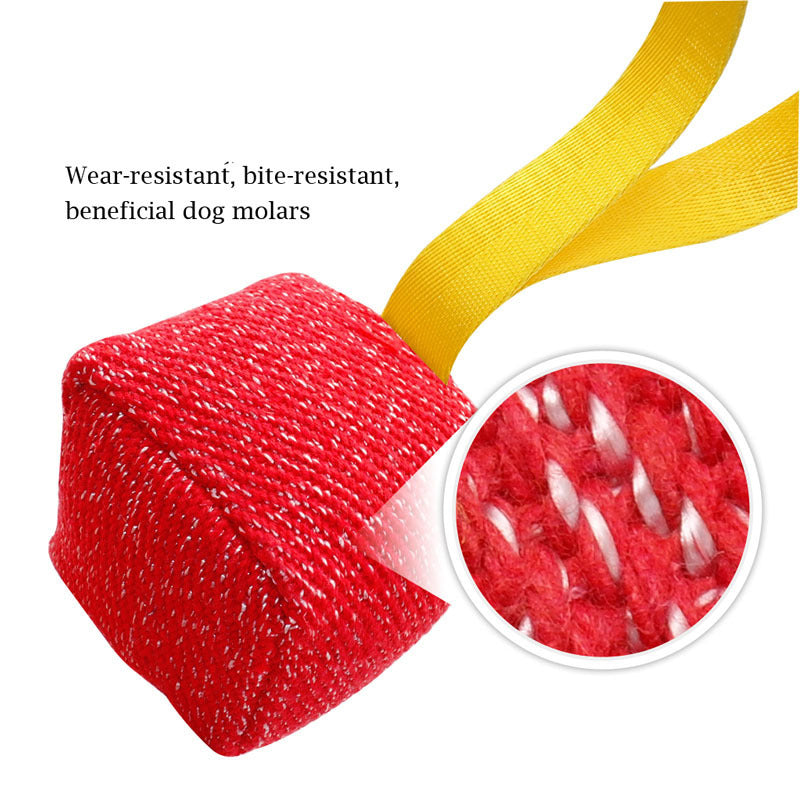 KFX-1251005 Durable Interactive Dog Biting Pillow with Comfortable Rope Handle for Training