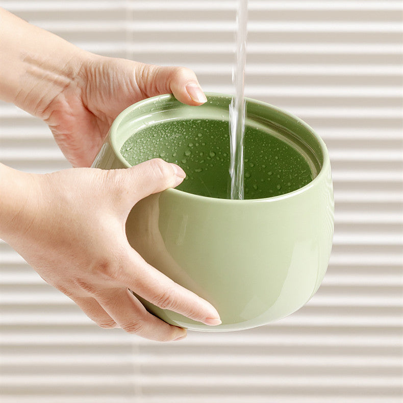 KFX-1252157 Ceramic Automatic Circulation Filtration Water Dispenser in Beige & Retro Green