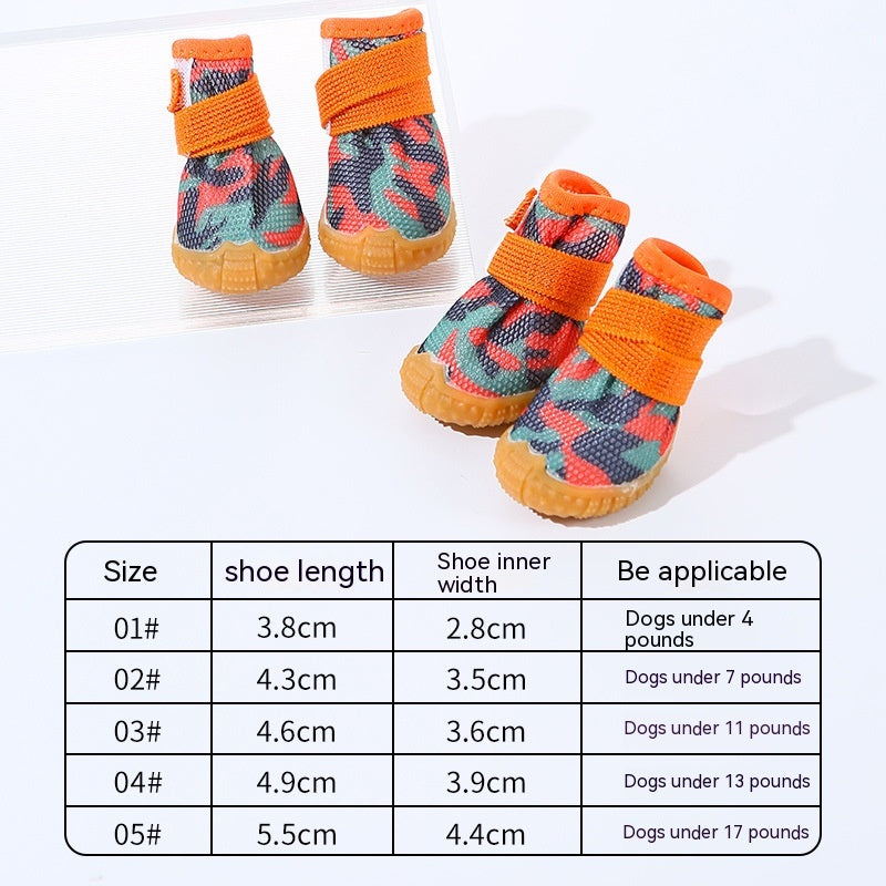 KFX-1252797 Non-Slip, Wear-Resistant Pet Shoes for Dogs - Various Colors and Sizes Available
