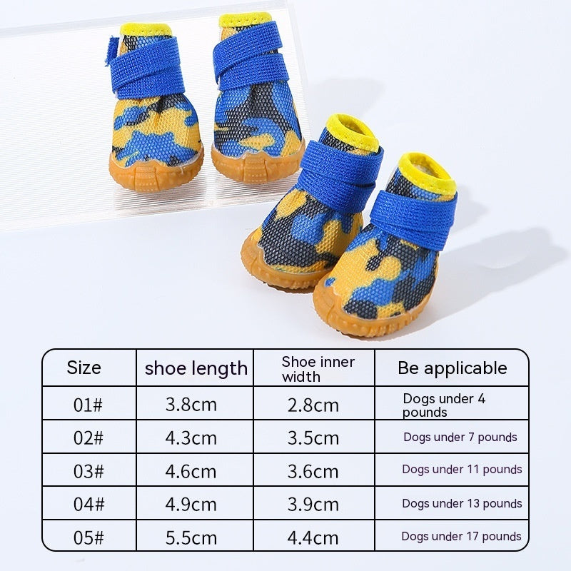KFX-1252797 Non-Slip, Wear-Resistant Pet Shoes for Dogs - Various Colors and Sizes Available