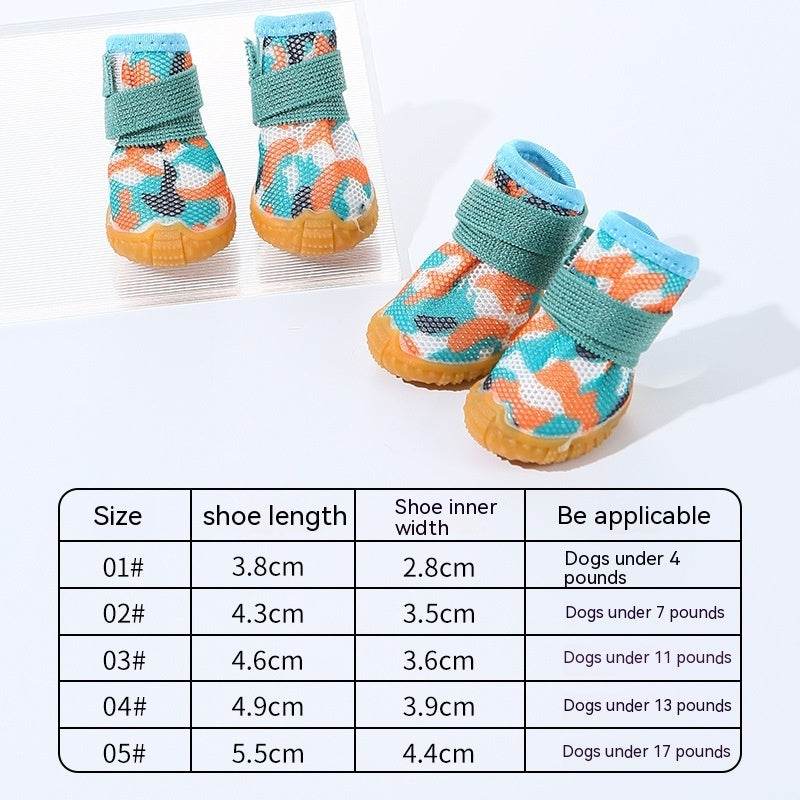 KFX-1252797 Non-Slip, Wear-Resistant Pet Shoes for Dogs - Various Colors and Sizes Available