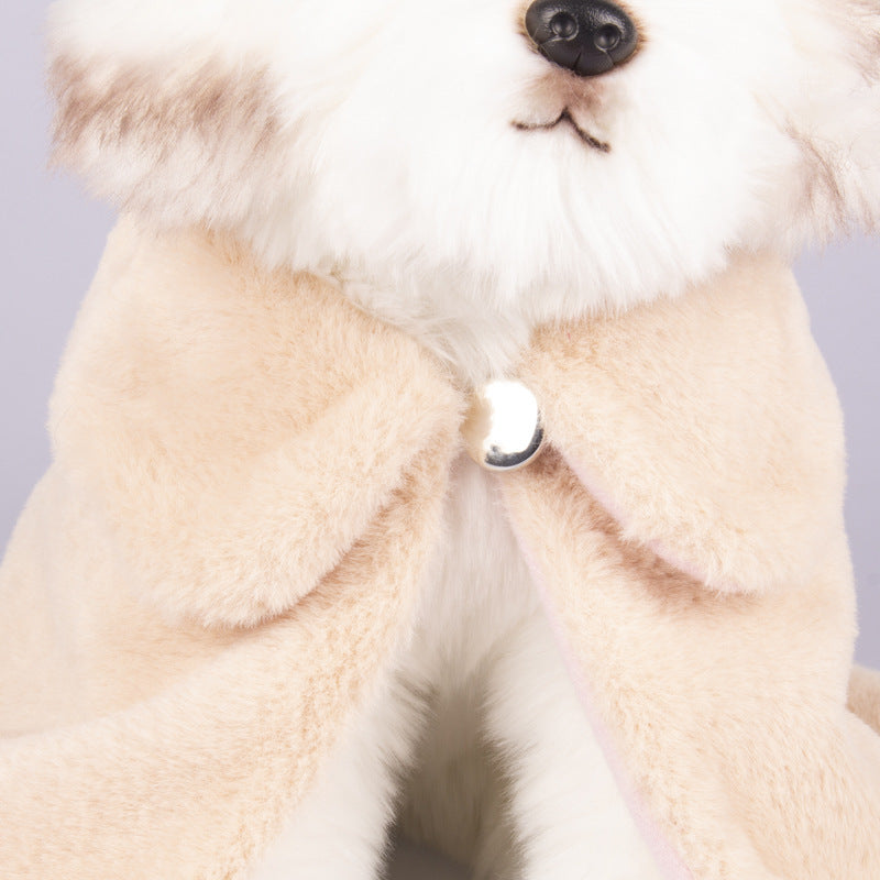 KFX-1254333 Cozy Rabbit Fur Pet Coat in Yellow and Pink - Comfortable and Warm Cloak for Pets