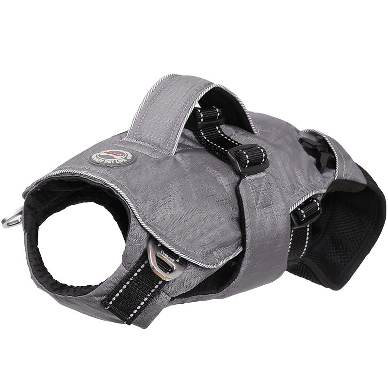 KFX-1255229 3-in-1 Multifunctional Pet Backpack and Chest Cover - Comfortable, Breathable Polyester - Blue and Grey Options - Sizes S & M Available