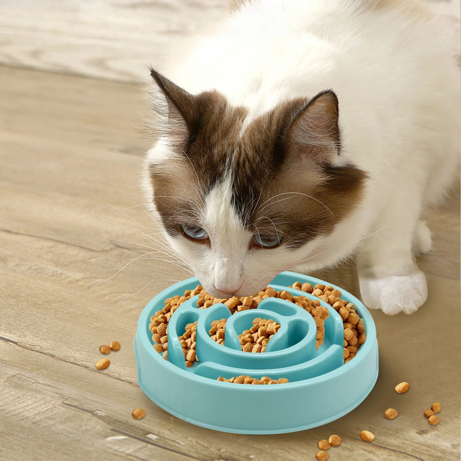 KFX-1256125 Maze Style Slow Feed Dog and Cat Bowl - Non-Slip Eco-Friendly Feeding Dish for All Sizes