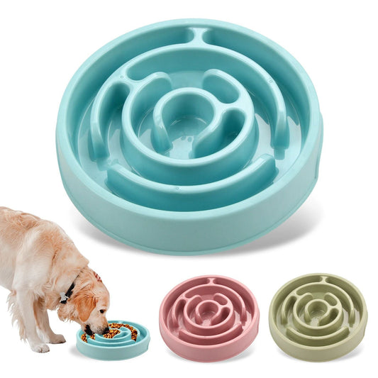 KFX-1256125 Maze Style Slow Feed Dog and Cat Bowl - Non-Slip Eco-Friendly Feeding Dish for All Sizes